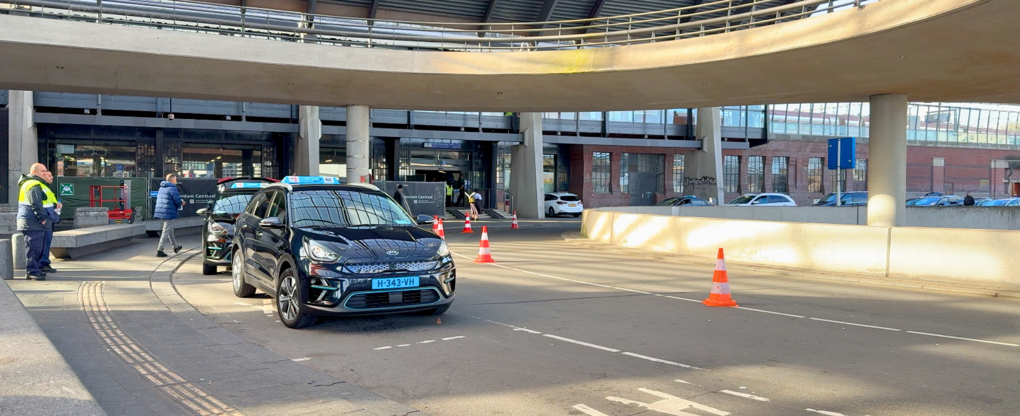 El taxi en Ámsterdam.