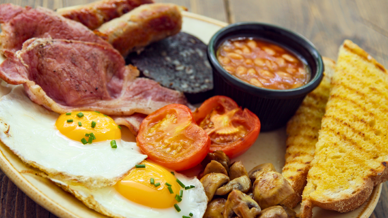 Desayuno inglés en Londres.
